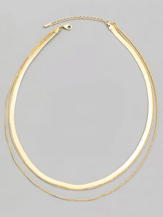 Layered Herringbone Necklace